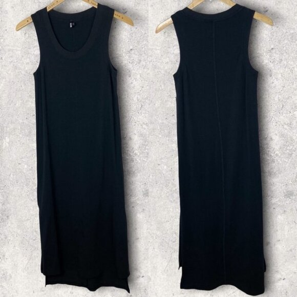 Lululemon Maxi Tank Dress Black Sleeveless Size 2 Pima Cotton 2020 All Yours - Picture 3 of 14